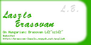 laszlo brasovan business card